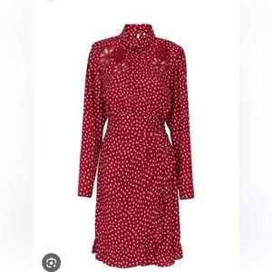Rebecca Taylor blurry heart print silk dress size 2!